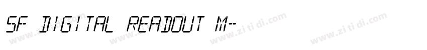 SF Digital Readout M字体转换